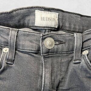 Hudson Jeans | Size 26 | Distressed Bottom, Grey/Black | Designer Jeans